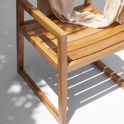Teak dining chair Billy – handmade in Bali, boho style