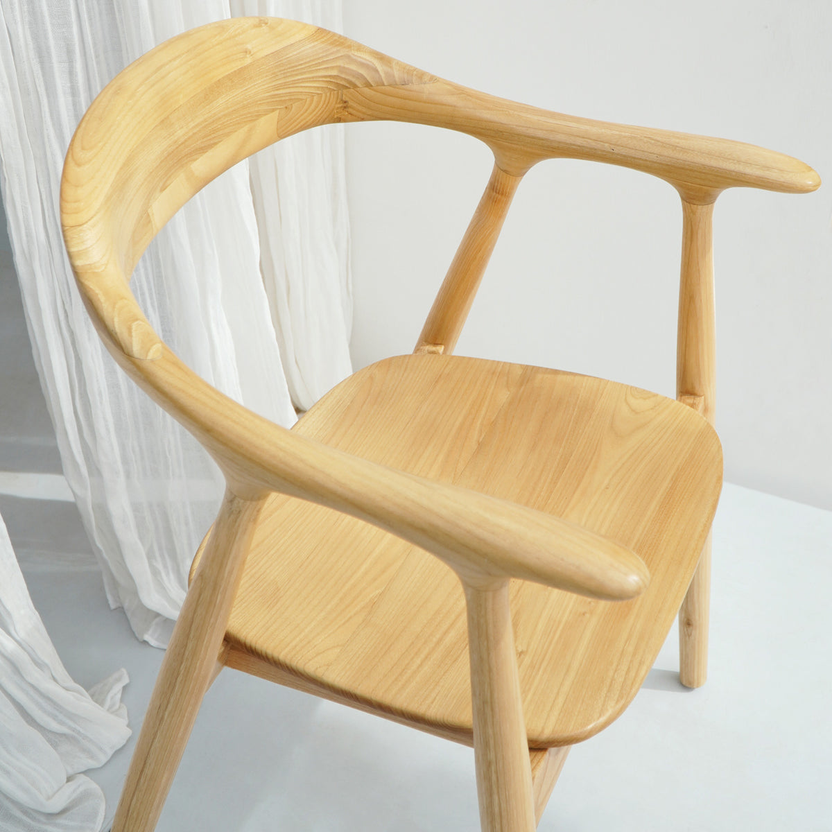 Sungkai wood armchair – Roma, natural natural materials in boho style