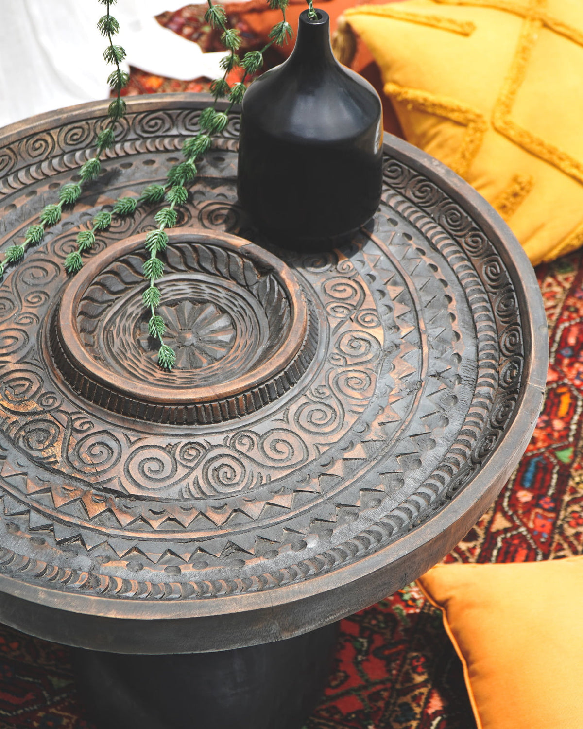 Karmara table in natural materials – boho furniture by BaliSouk