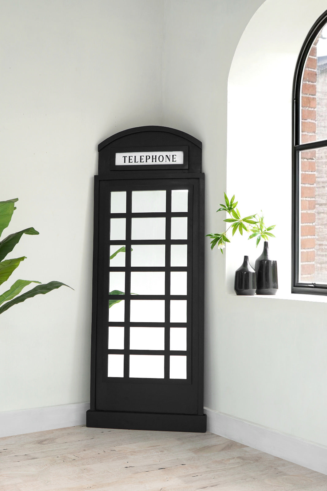 Handcrafted mahogany mirror – London Standing, boho decor from BaliSouk