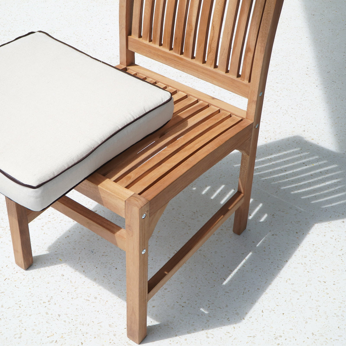 Teak dining chair – Steven, natural natural materials in boho style