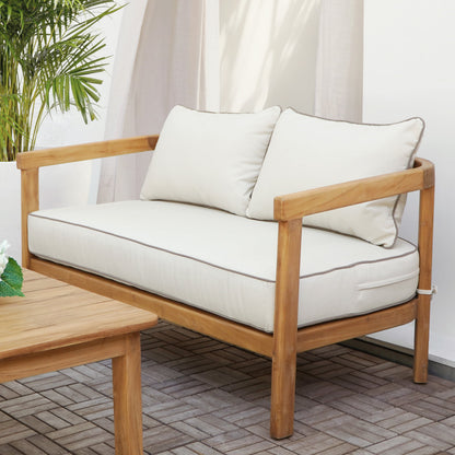 Teak living set Dubai – boho furniture, handwoven and handmade in Bali