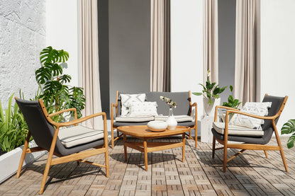Teak living set – Holte – boho furniture handmade in Bali by BaliSouk
