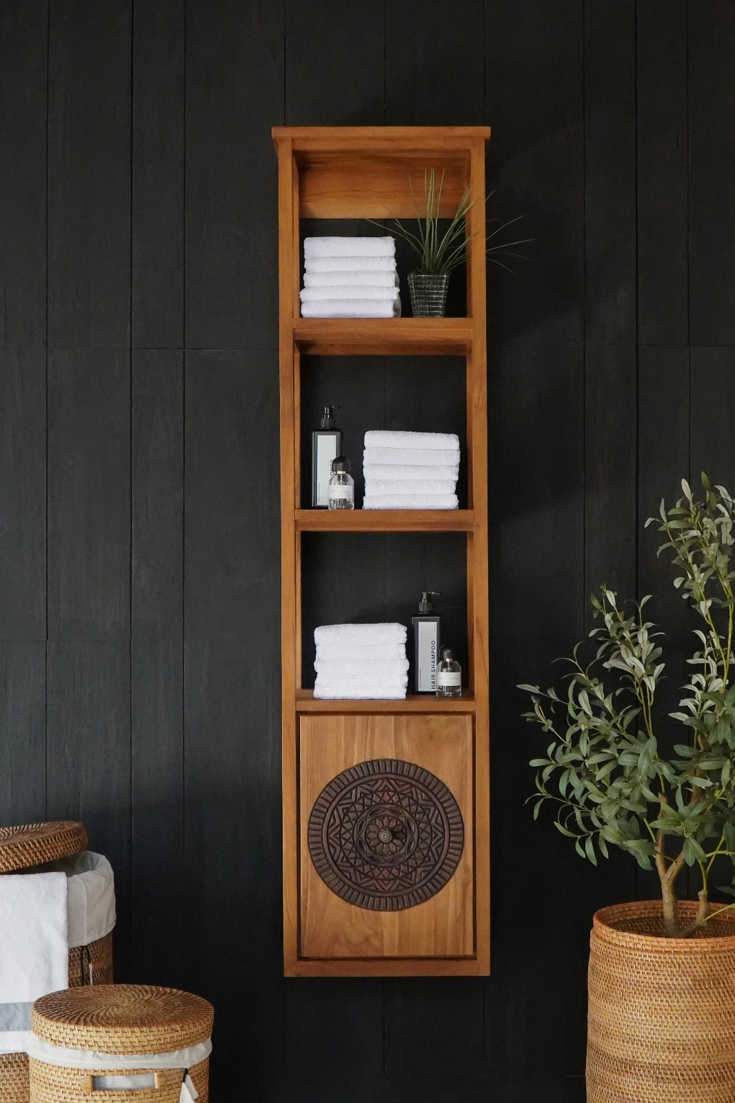 Anita Bathroom cabinet in natural materials – handmade boho furniture from Bali