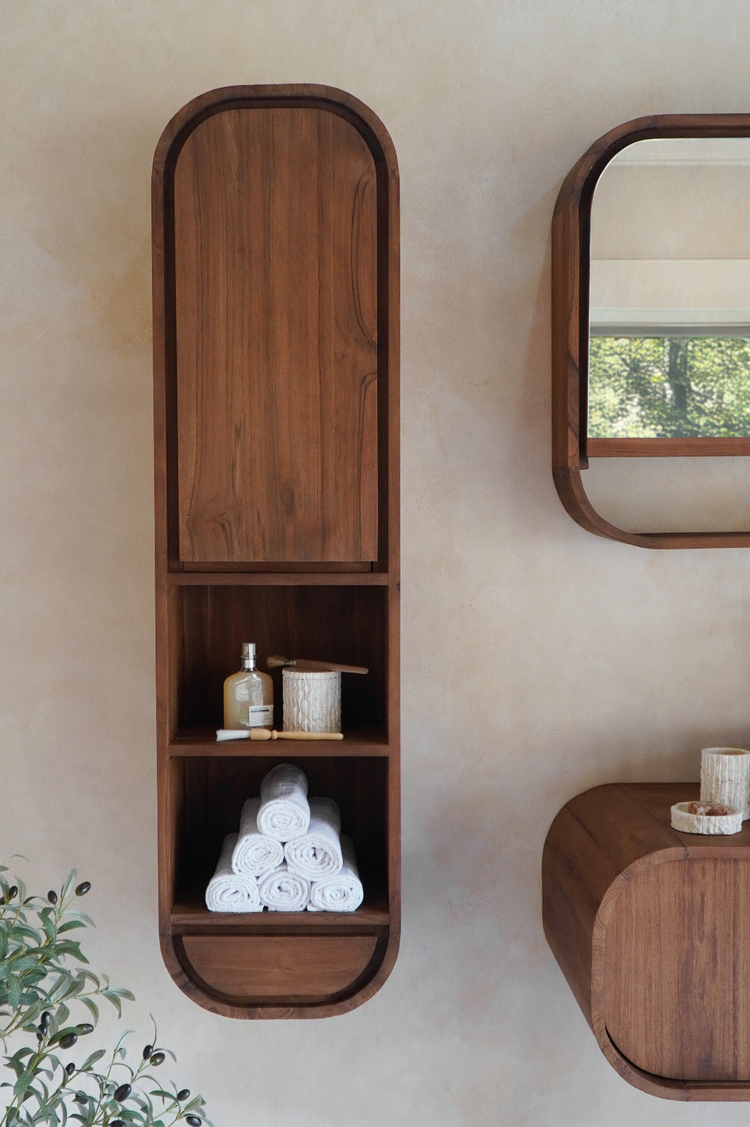 Handmade teak cabinet – the Bertha Bathroom, boho furniture made in Bali
