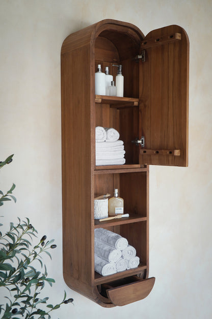 Bertha Bathroom cabinet, boho furniture handmade by Balinese artisans