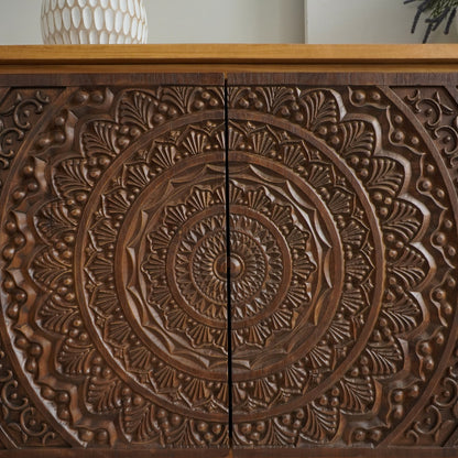 teak cabinet Ternate Buffet – boho decor handcrafted in Bali by BaliSouk (view 2)
