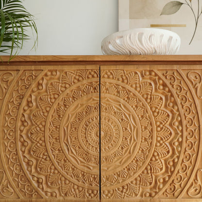 teak cabinet Ternate Buffet – boho decor handcrafted in Bali by BaliSouk (view 6)