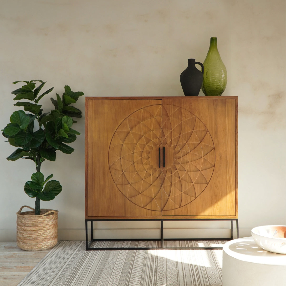 Andrian Carved Cabinet