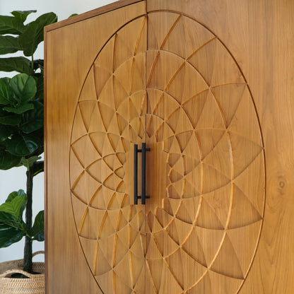 teak cabinet Andrian – boho decor handcrafted in Bali by BaliSouk (view 3)