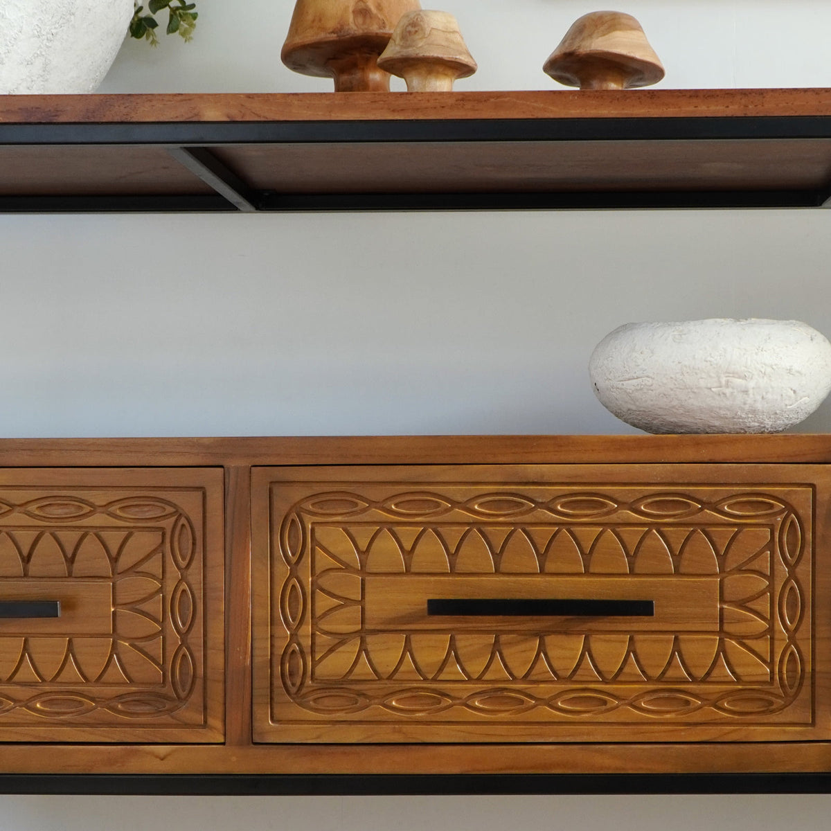 teak cabinet Alaric – boho decor handcrafted in Bali by BaliSouk (view 2)