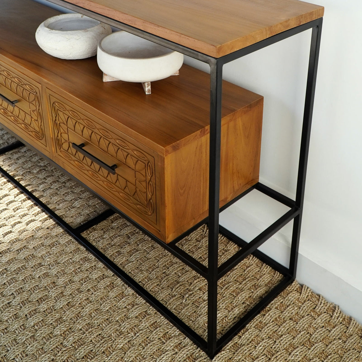 teak cabinet Alaric – boho decor handcrafted in Bali by BaliSouk (view 3)