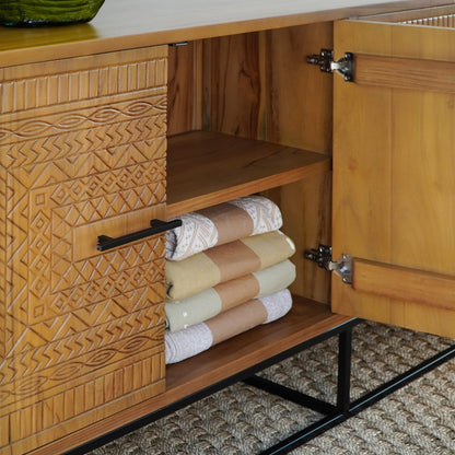 teak cabinet Shannon – boho decor handcrafted in Bali by BaliSouk (view 3)