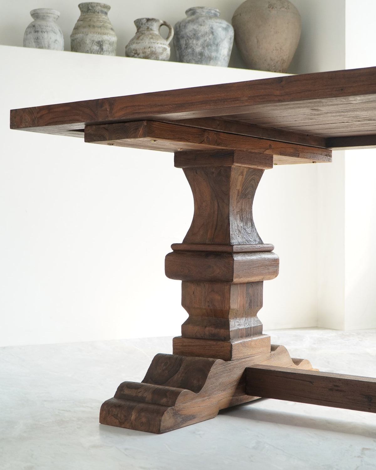 recycled teak table Texas – boho decor handcrafted in Bali by BaliSouk (view 2)