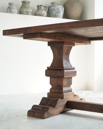 recycled teak table Texas – boho decor handcrafted in Bali by BaliSouk (view 2)