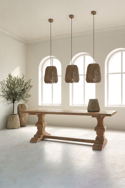recycled teak table Texas – boho decor handcrafted in Bali by BaliSouk (view 4)