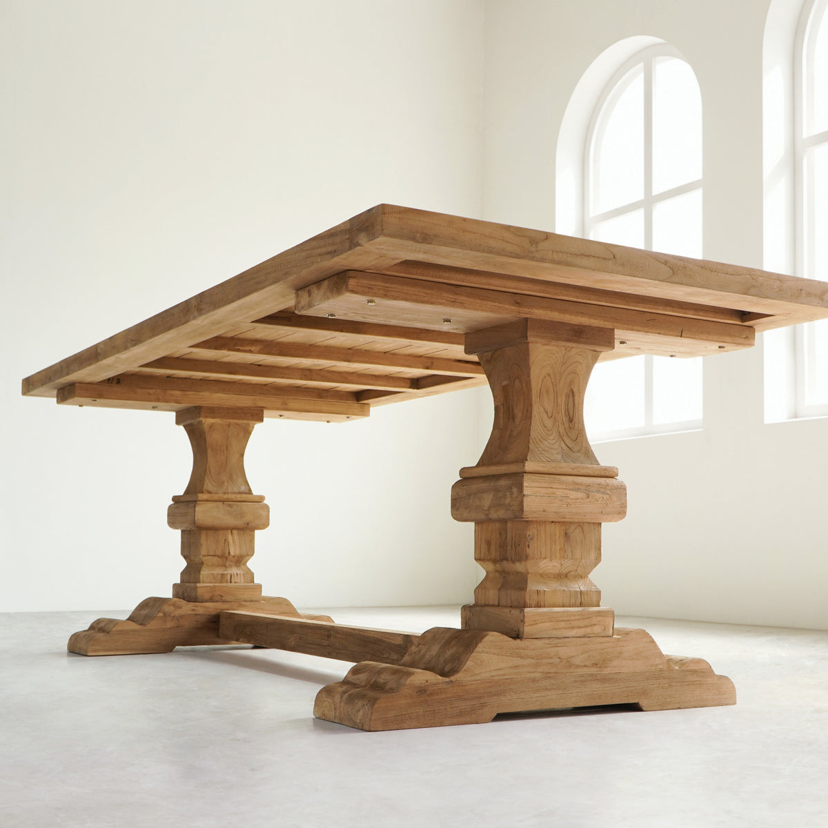 recycled teak table Texas – boho decor handcrafted in Bali by BaliSouk (view 6)