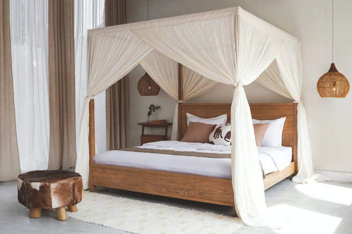 teak bed Diana – boho decor handcrafted in Bali by BaliSouk