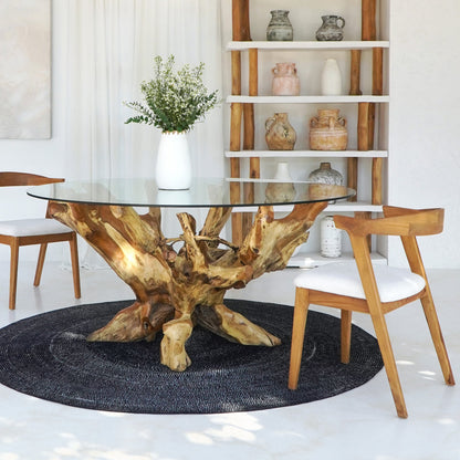 Teak root dining table – Amazona – boho furniture handmade in Bali by BaliSouk