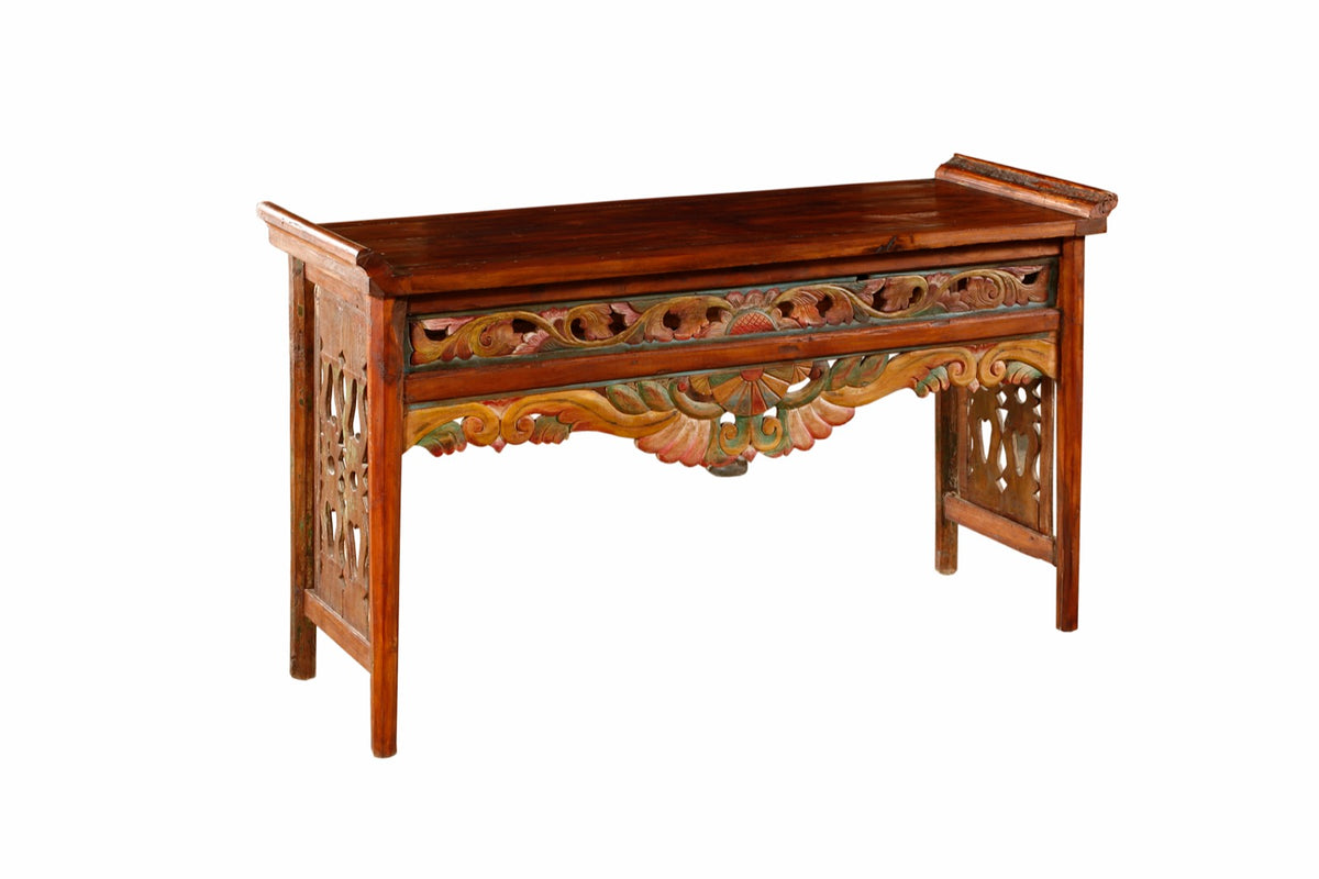 Jogja console table in natural materials – handmade boho furniture from Bali