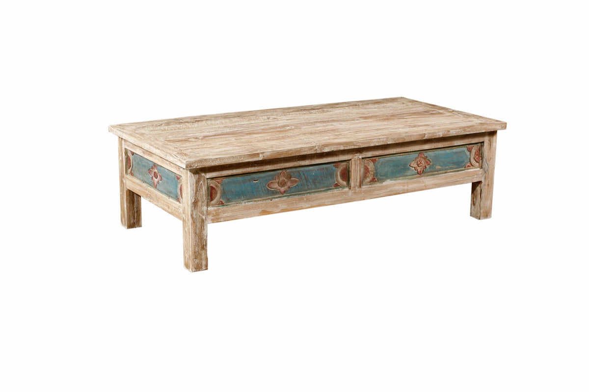 Teak coffee table Madura – boho furniture handcrafted in Bali by BaliSouk