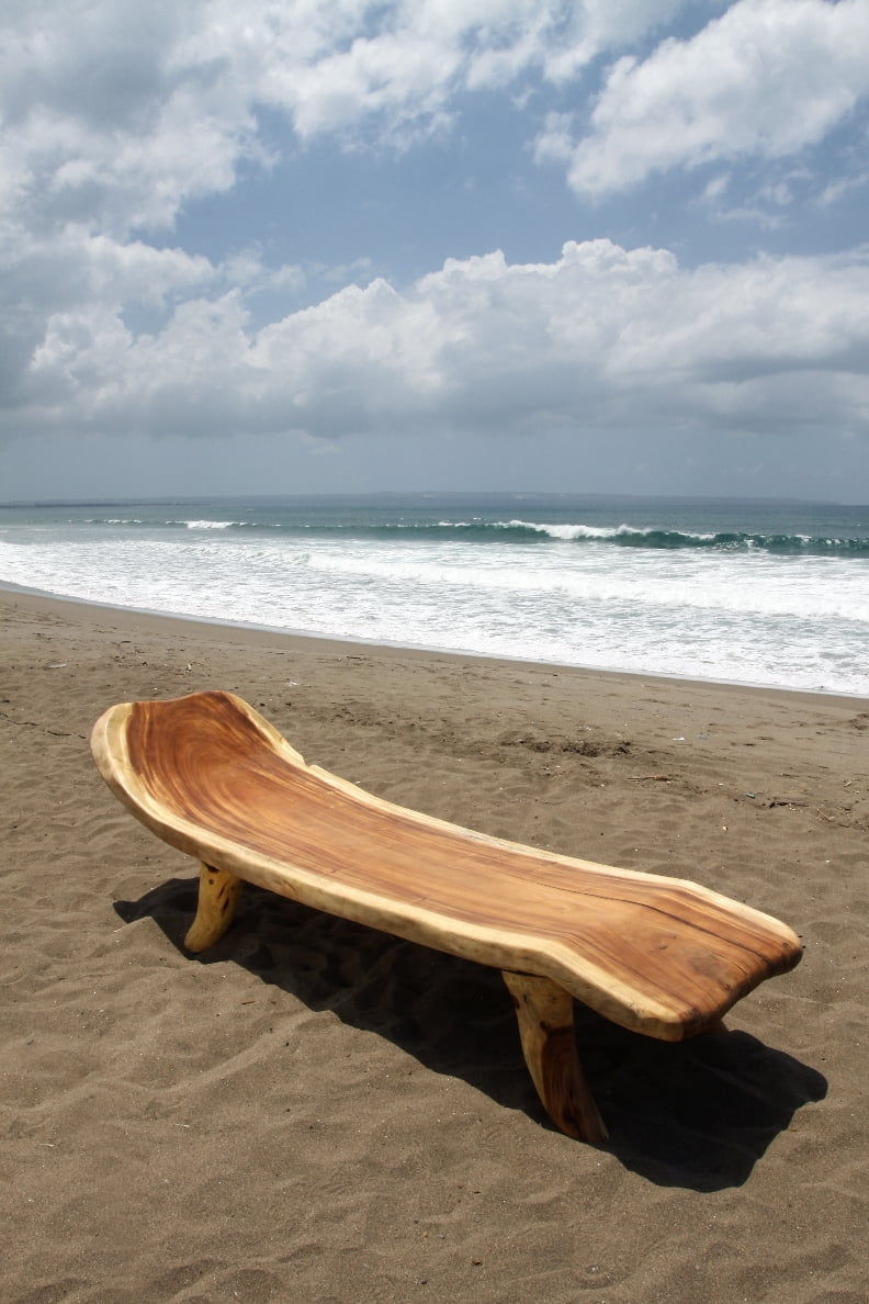 Handmade suar wood sun lounger – the Bondi, boho furniture made in Bali