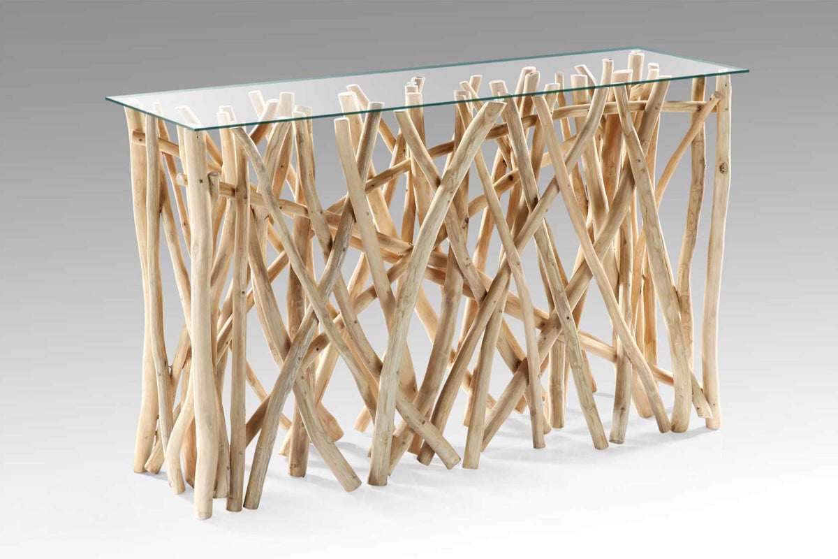 Toronto console table in natural materials – handmade boho furniture from Bali