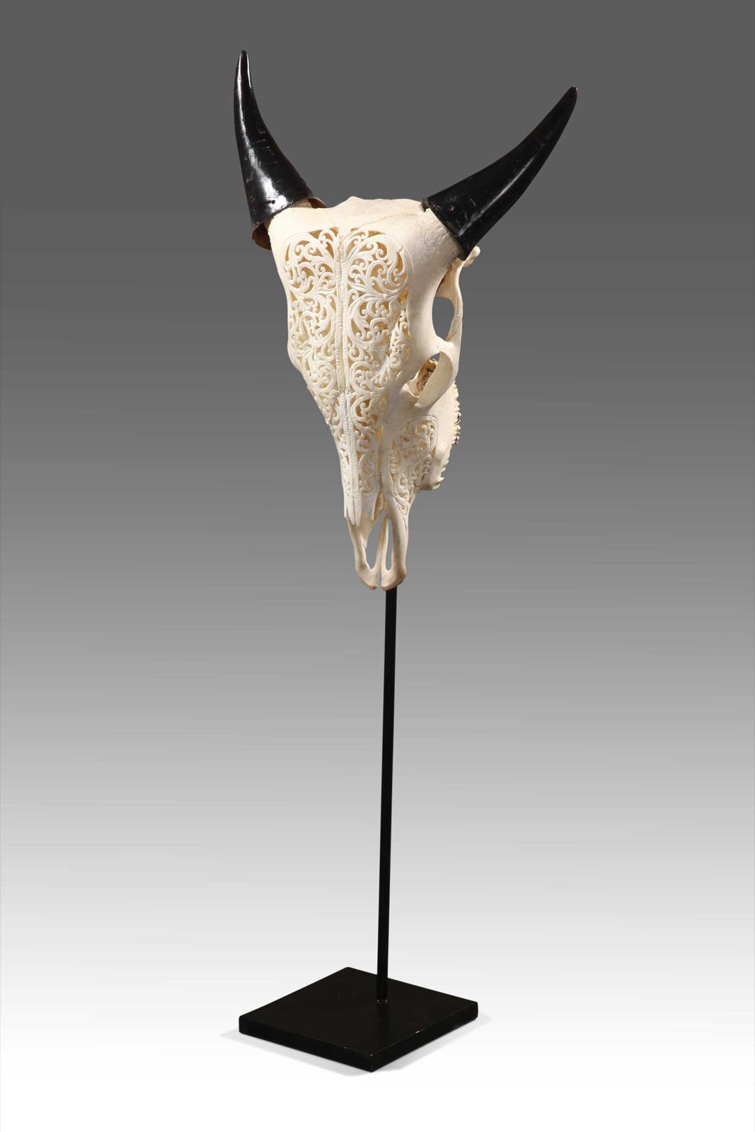 Iron sculpture – Cow Skull – boho decor handmade in Bali by BaliSouk