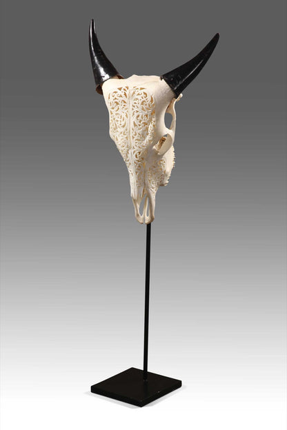 Iron sculpture – Cow Skull – boho decor handmade in Bali by BaliSouk