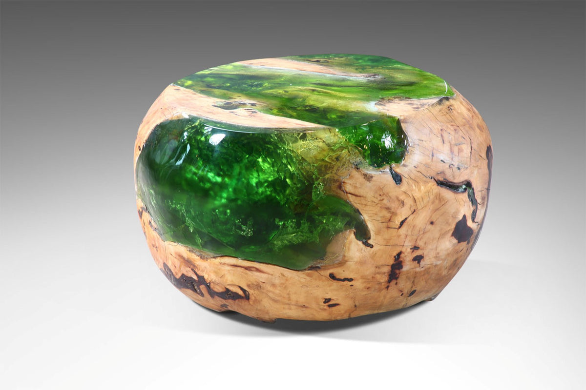 Teak stool – Glaze, natural natural materials in boho style