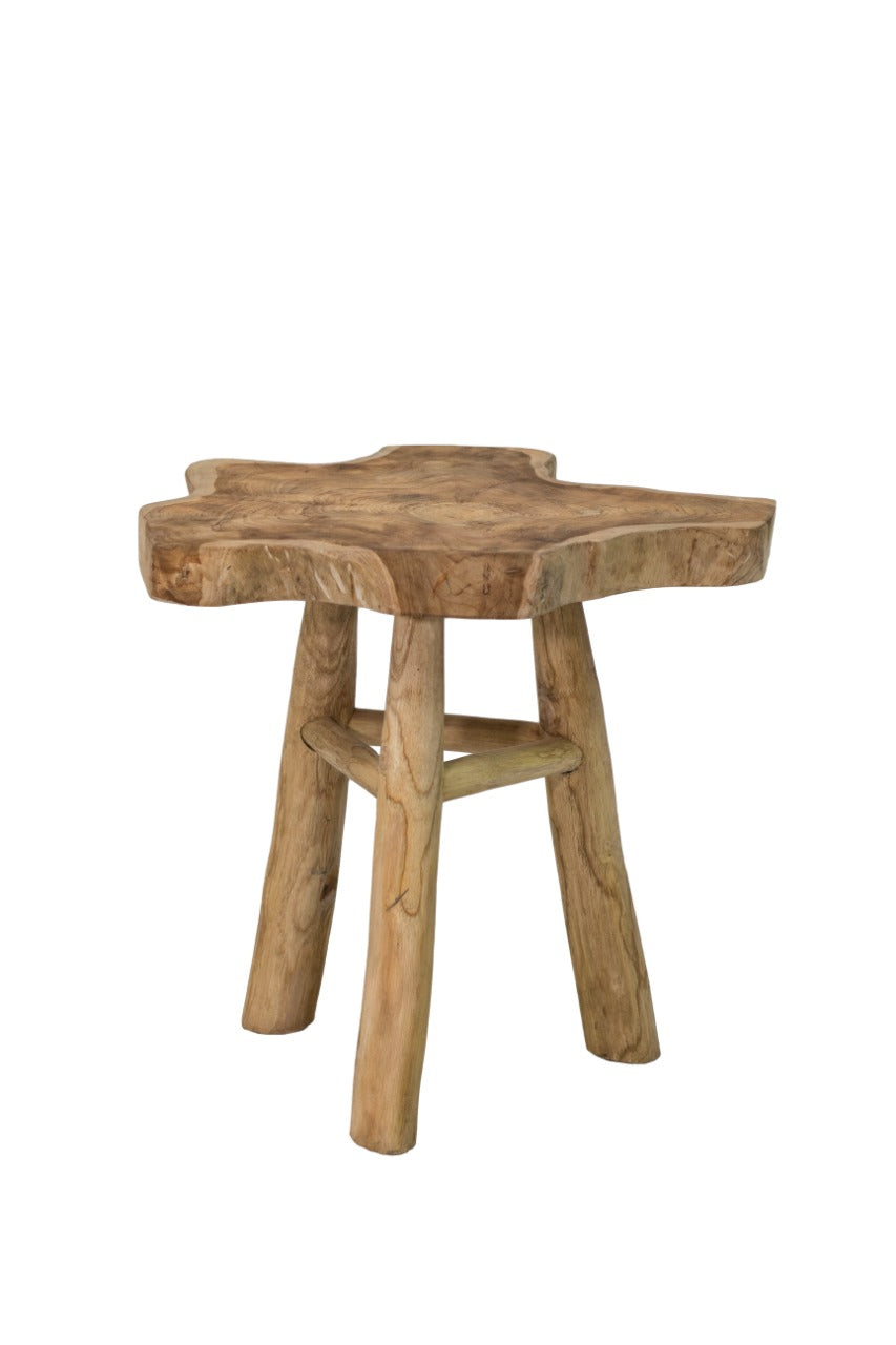Buck side table, boho furniture handmade by Balinese artisans