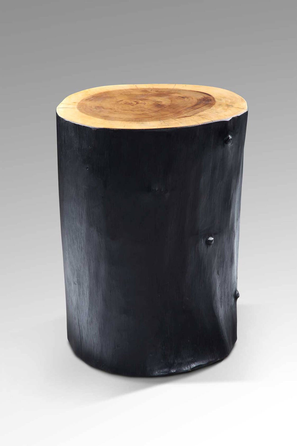 Elton Stool Black Natural Top