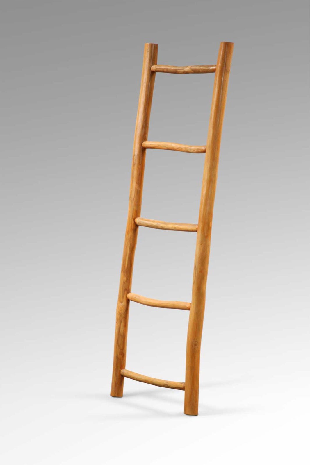 Teak ladder shelf – Branch, natural natural materials in boho style