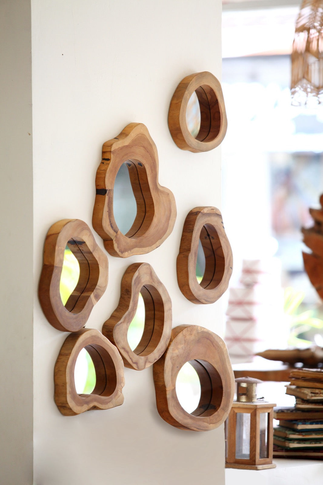 Teak Slice Mirror S