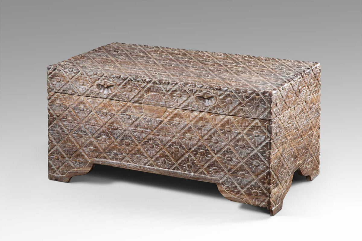 Teak chest Jogja – boho furniture, handwoven and handmade in Bali