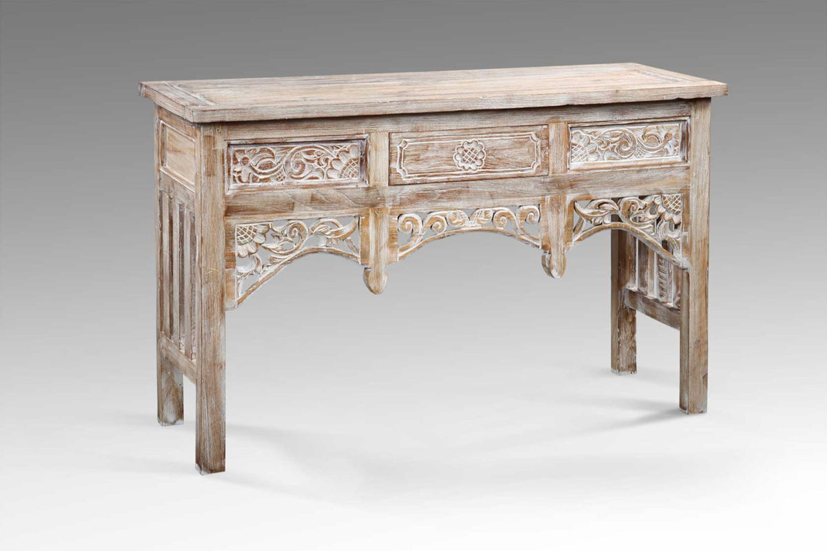 Handmade teak console table – the Selina, boho furniture made in Bali