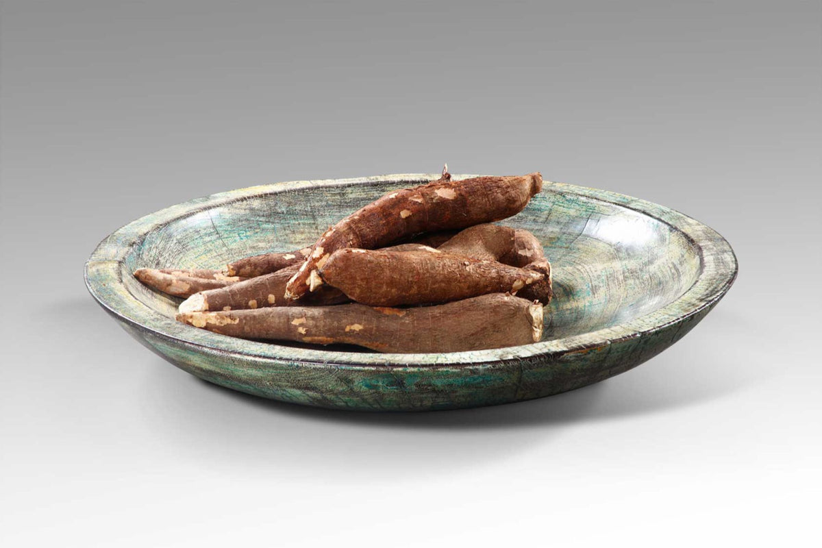 Tamarind wood plate Wooden Big Plate – boho decor, handwoven and handmade in Bali