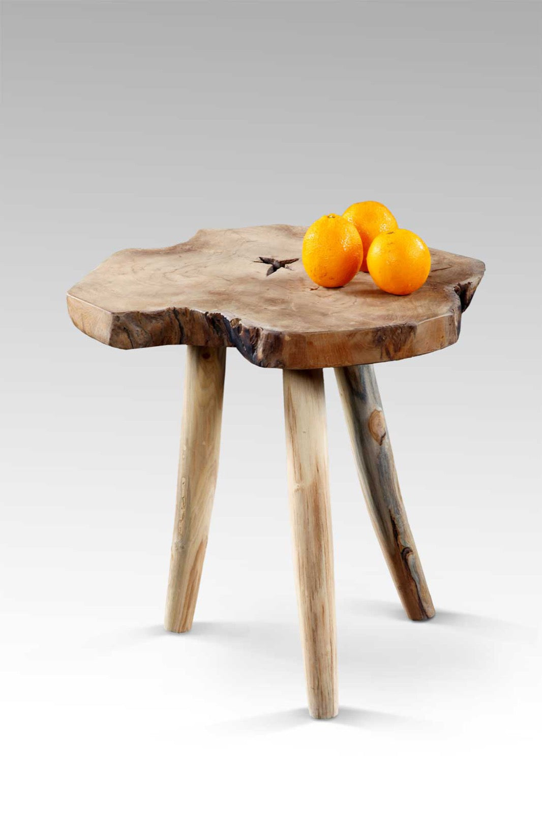 Teak side table Rosa Legs – boho furniture, handwoven and handmade in Bali