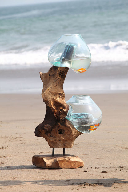 Water Drop – natural materials aquarium, boho decor from Bali