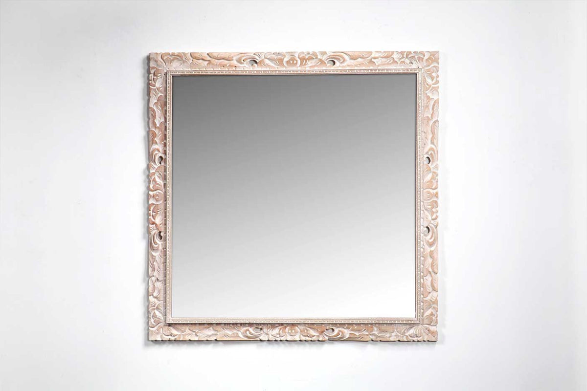 Albasia wood mirror – Fabrizo – boho decor handmade in Bali by BaliSouk