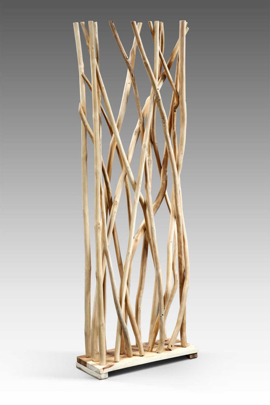 Boho solid teak room divider Toronto, handcrafted in Bali for indoor and outdoor spaces
