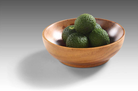 Boho solid teak bowl Sauce, handcrafted in Bali for the home