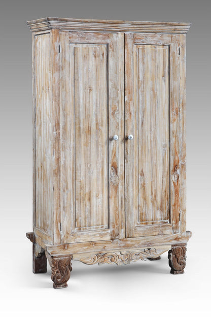 Teak cabinet Kalimantan – boho furniture, handwoven and handmade in Bali