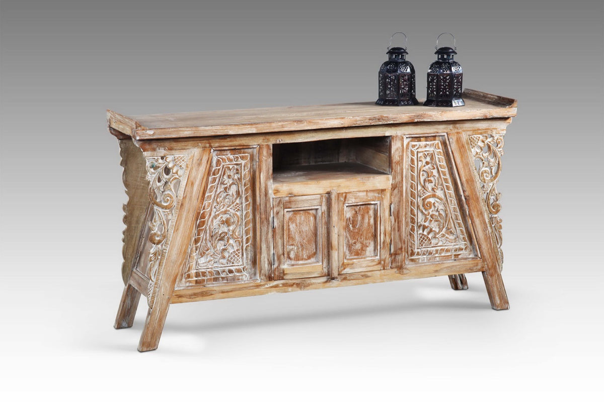 Teak cabinet Kalimantan – boho furniture handcrafted in Bali by BaliSouk