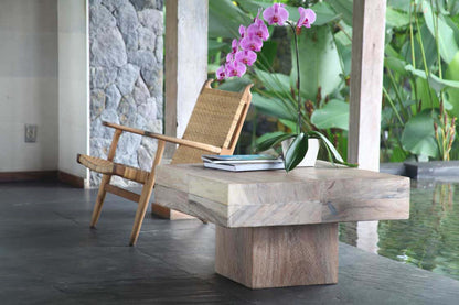 Suar wood coffee table – Attika – boho furniture handmade in Bali by BaliSouk