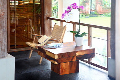 Handcrafted suar wood coffee table – Attika, boho furniture from BaliSouk