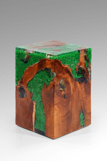 Teak stool – Stark, natural natural materials in boho style