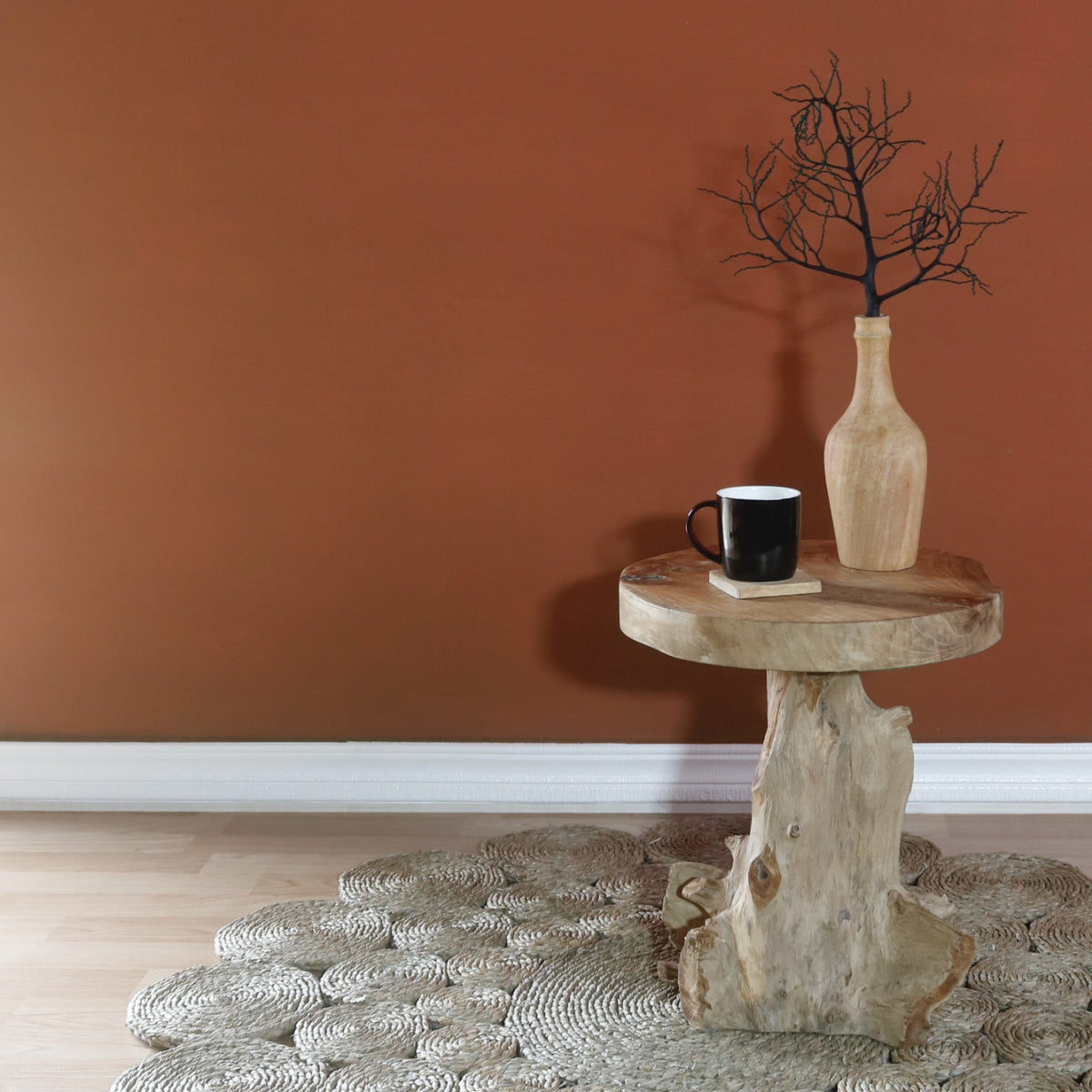 Rosa side table in natural materials – handmade boho furniture from Bali