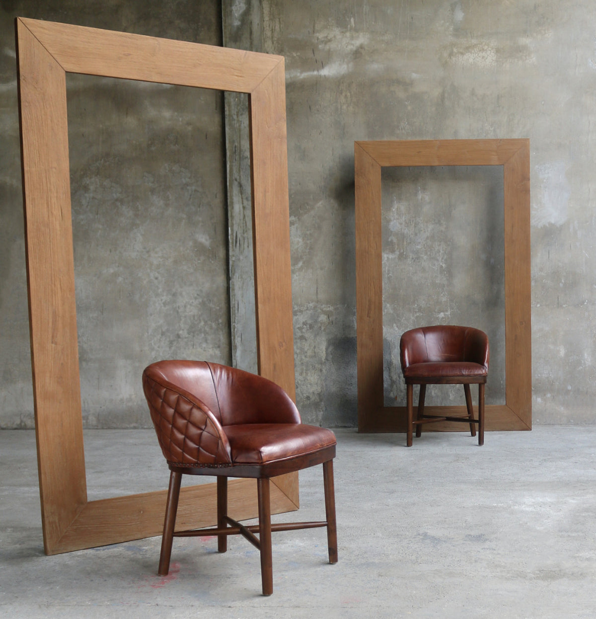 Recycled teak mirror – Yorkshire, natural natural materials in boho style