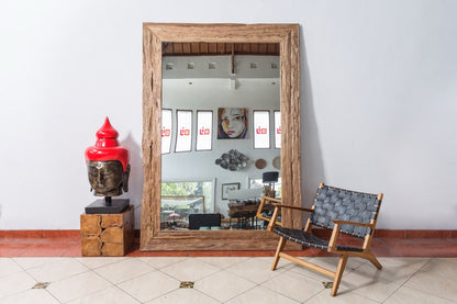Recycled teak mirror Yorkshire – boho decor handcrafted in Bali by BaliSouk